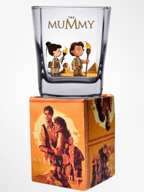 PEANUTS/ 90's and 2000 era MOVIES Mashup Shot Glasses/Gift Boxes, Unique Gift!